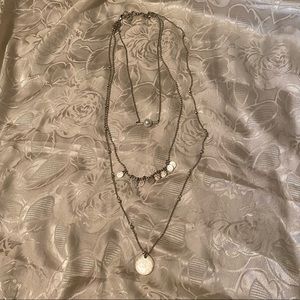 Lucky Brand -Silver Customizable Layered Necklace